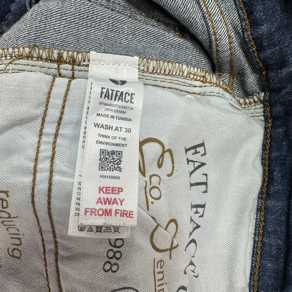 FatFace Jeans Mens 32x32 Blue Slim Fit Eco‎ Denim Straight Leg StreetWear Casual